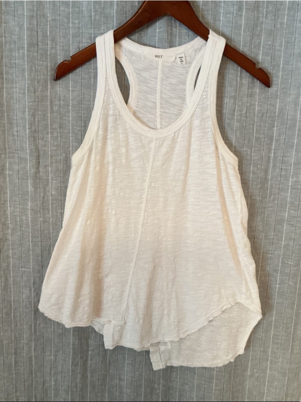 Wilt white Slub Racerback Tank